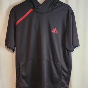 Adidas Black and Red Hoodie